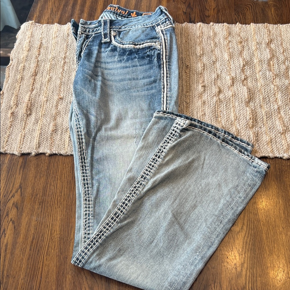 Rock Revival Light Blue Straight Leg Jeans
